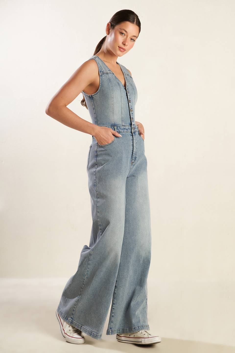 WALK WITH ME DENIM JUMPSUIT - MaraFormigone