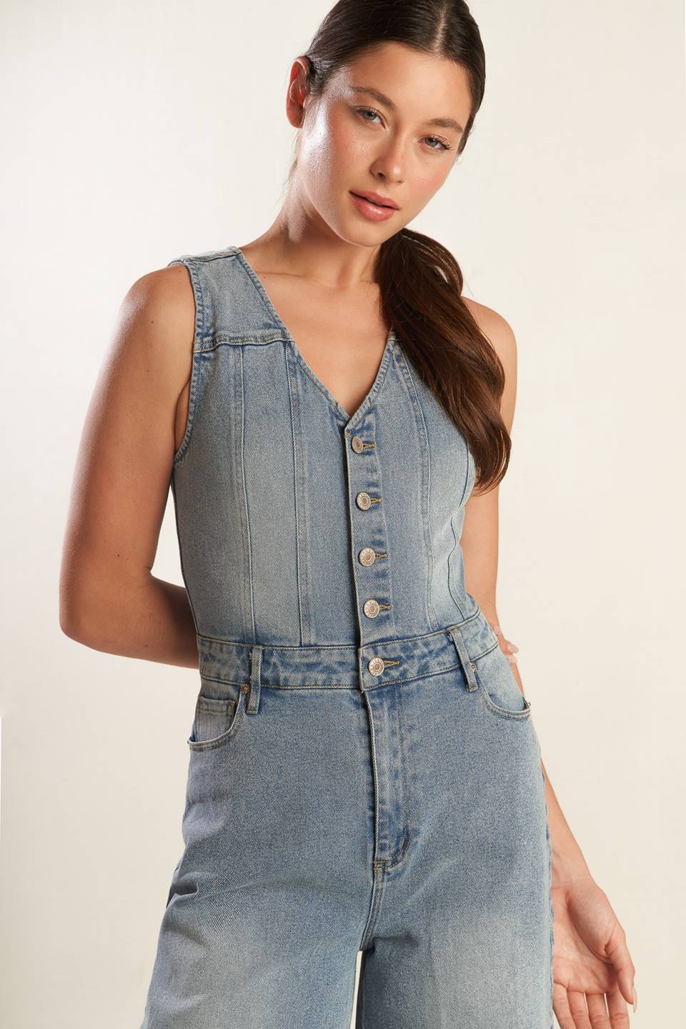WALK WITH ME DENIM JUMPSUIT - MaraFormigone