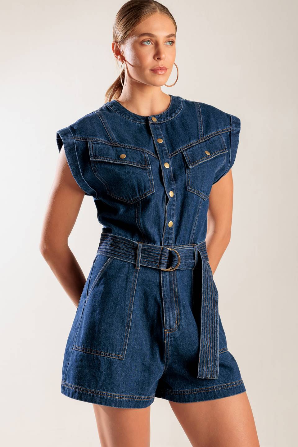 A LITTLE BIT OF THIS DENIM ROMPER - MaraFormigone