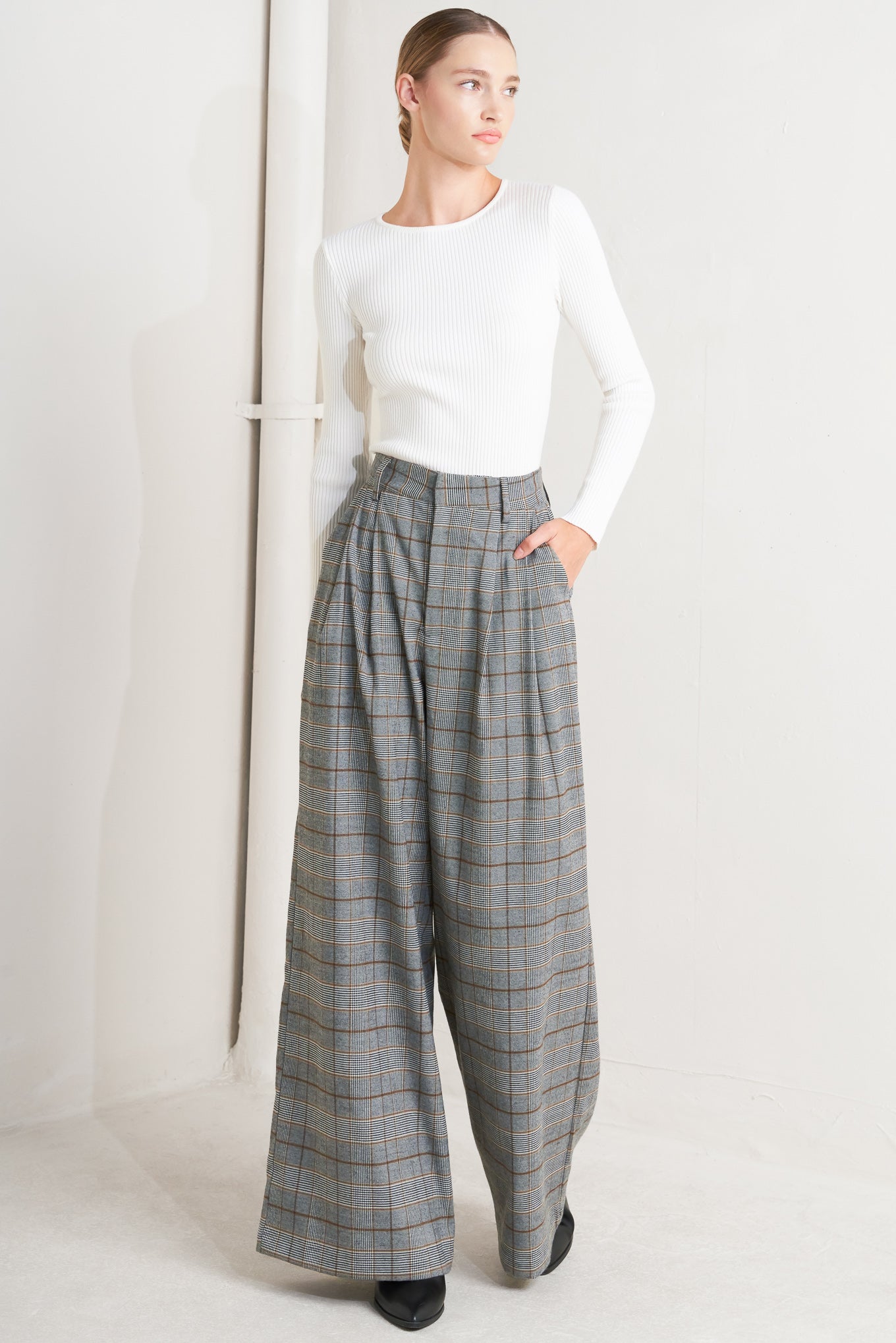 NEW AGE WOVEN PLAID PANTS - MaraFormigone
