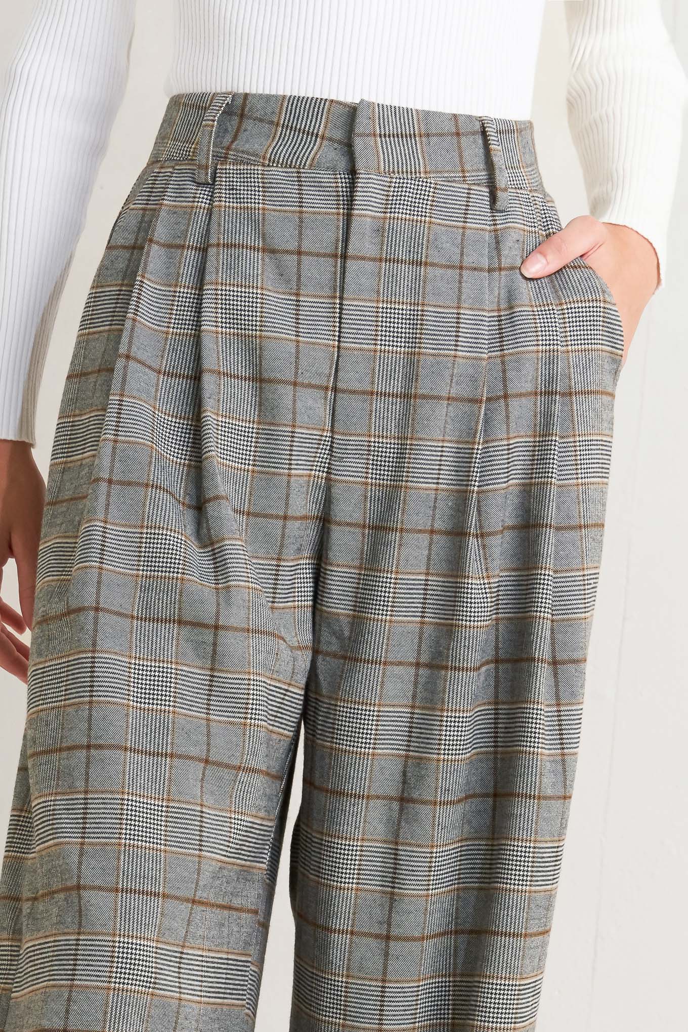 NEW AGE WOVEN PLAID PANTS - MaraFormigone