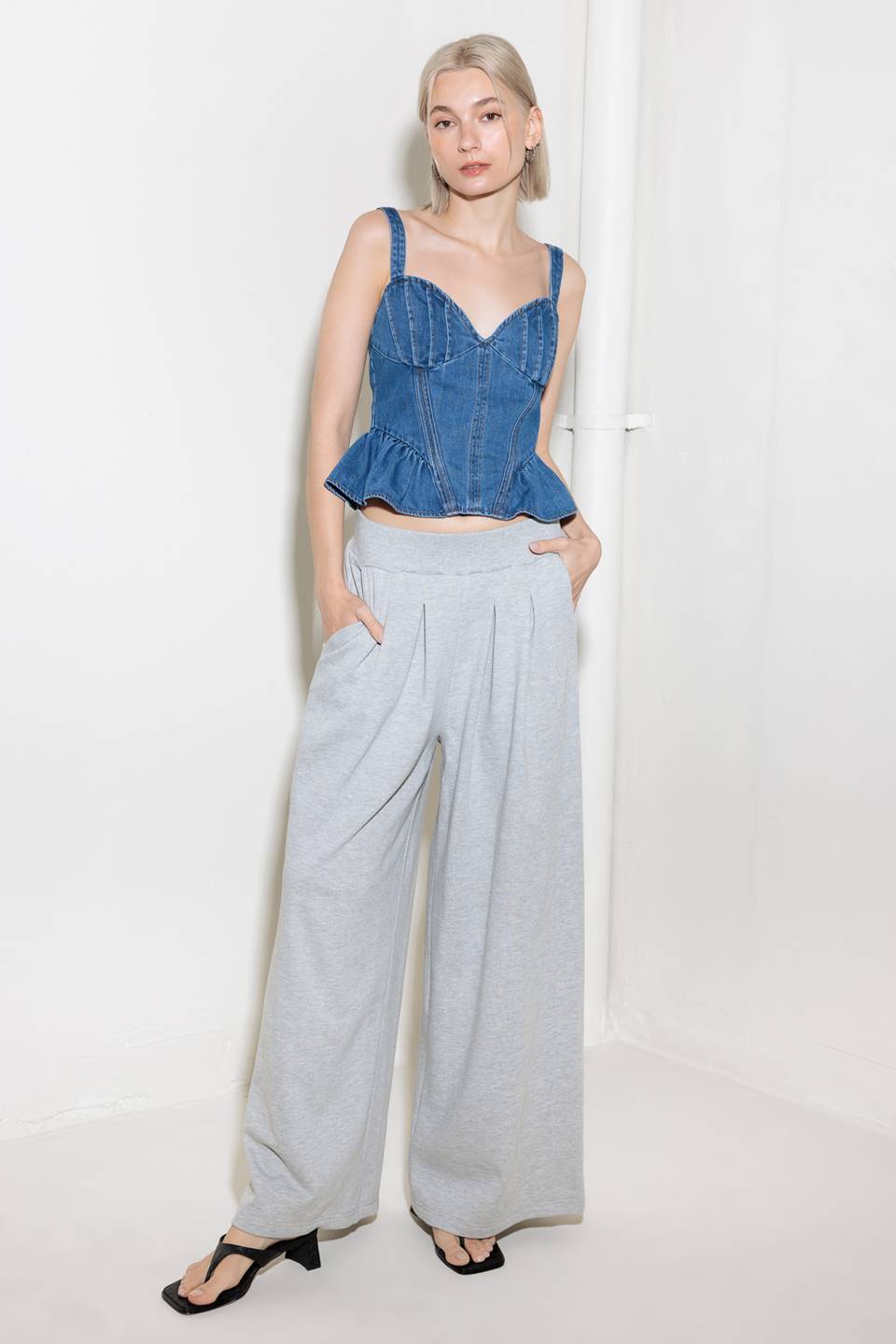 WHISPER SOFTLY BLUE DENIM TOP - MaraFormigone