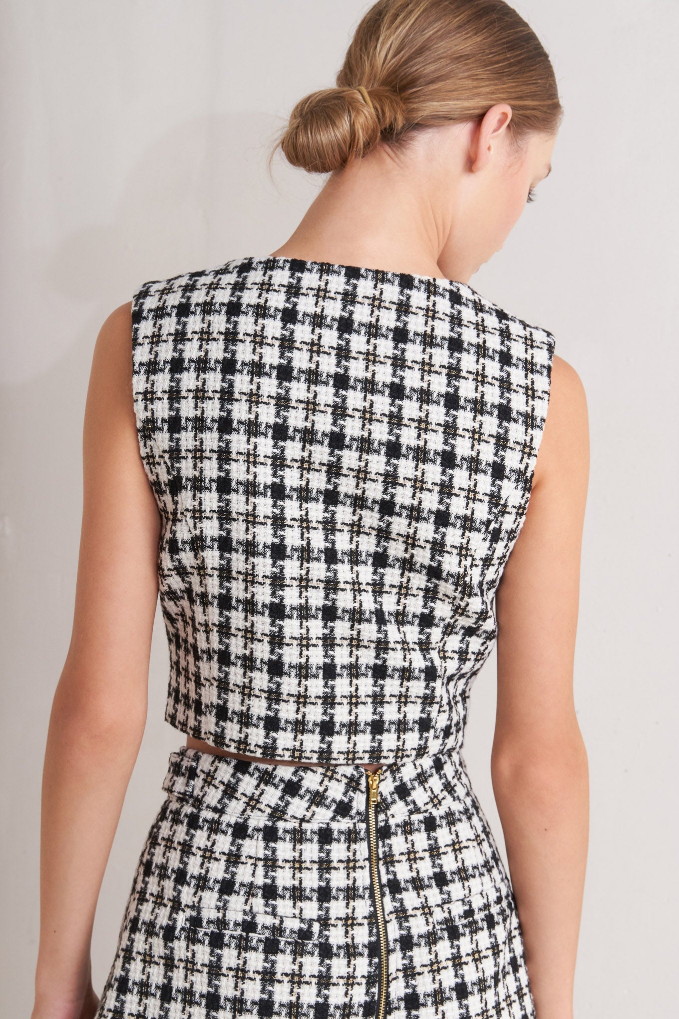MONA CHECK TWEED VEST - MaraFormigone