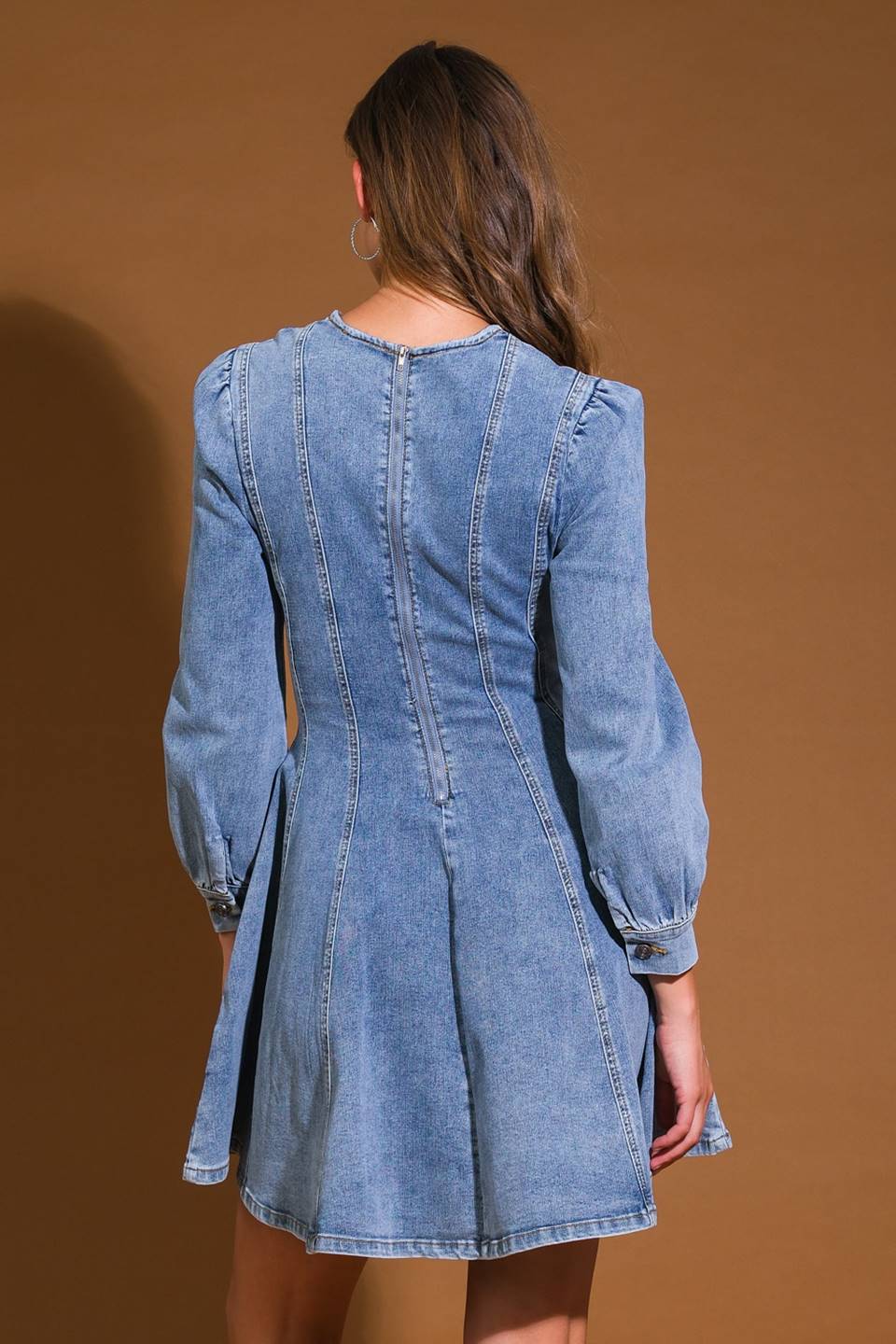 SEU VESTIDO MINI JEANS "SUA DOCINHA"