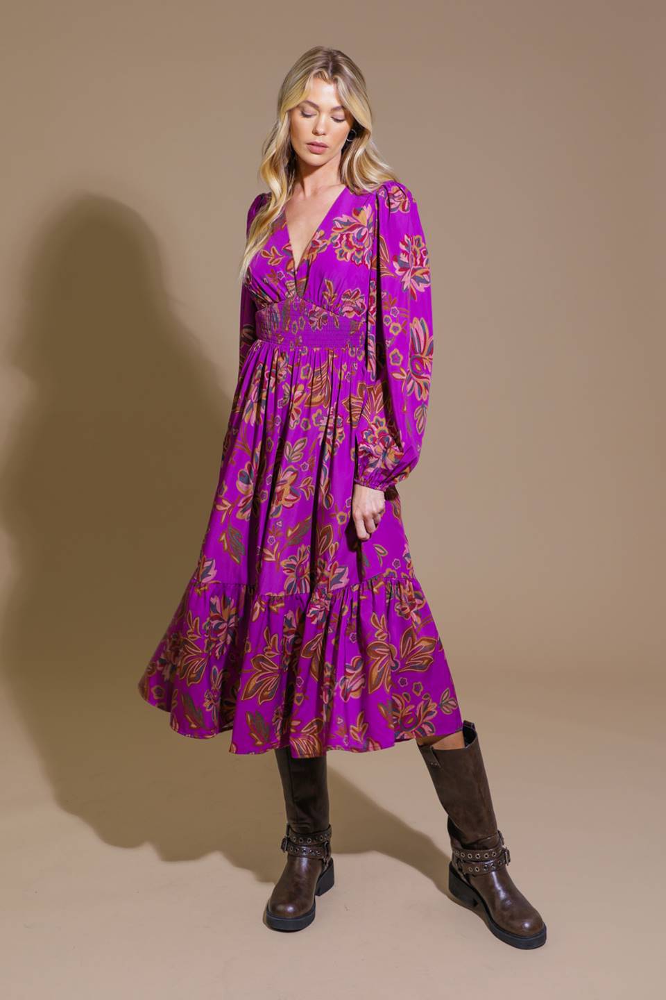 ELEGANTLY ELEVATED WOVEN MIDI DRESS - MaraFormigone