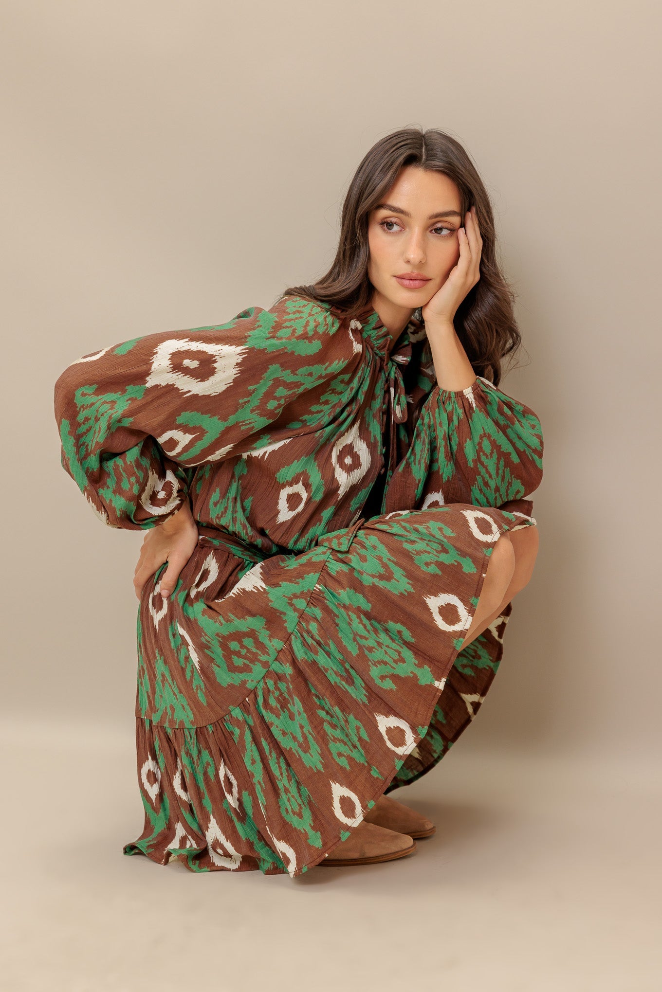 MINIVESTIDO TEJIDO TERRACOTA SALVAJE