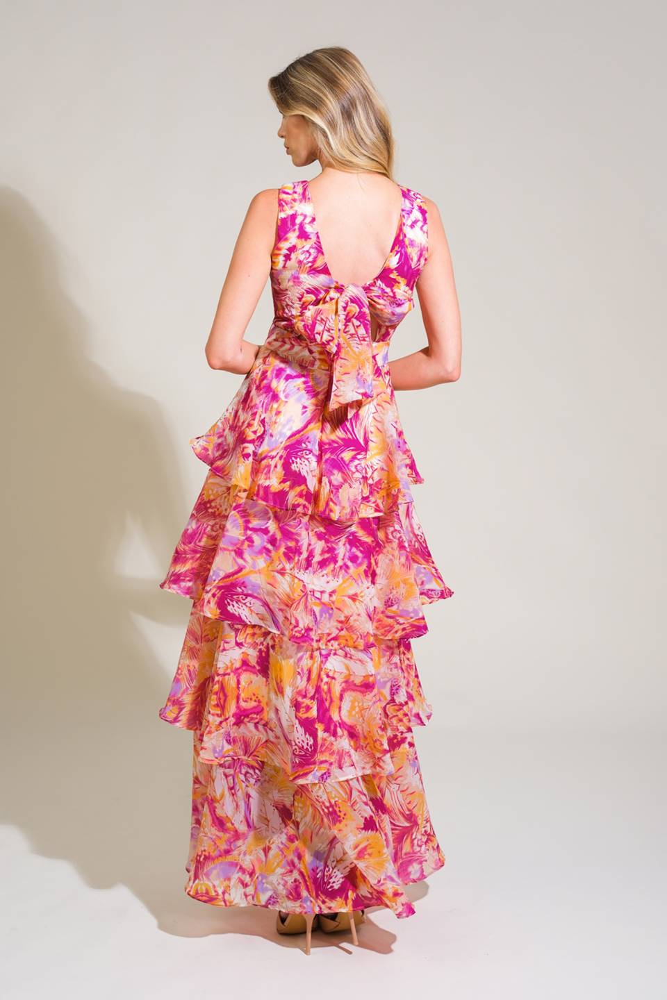 VESTIDO MAXI TECIDO PARADISE PALMS