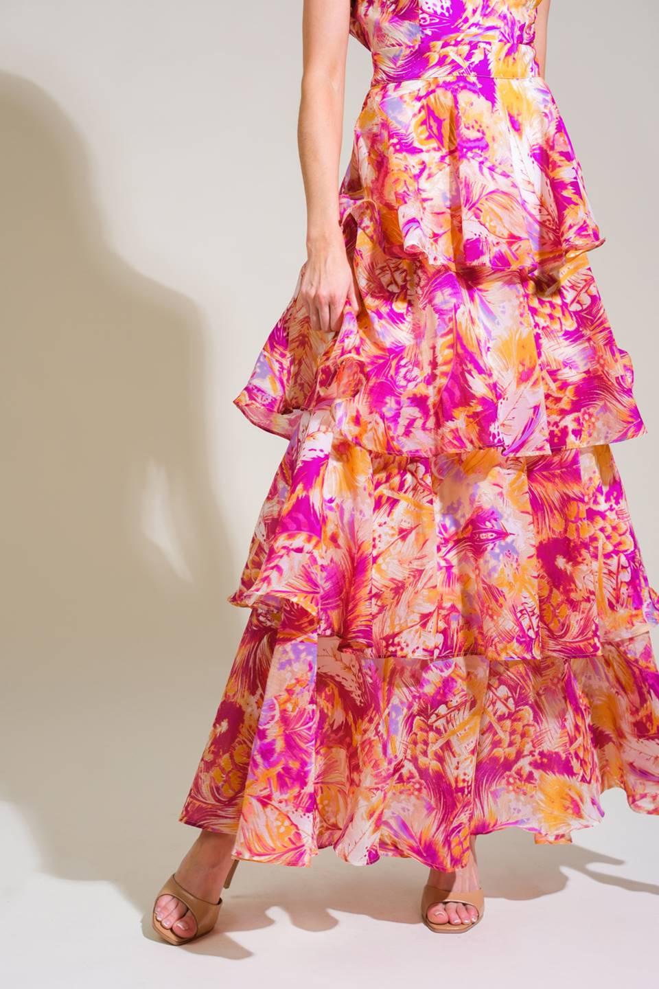 VESTIDO MAXI TECIDO PARADISE PALMS