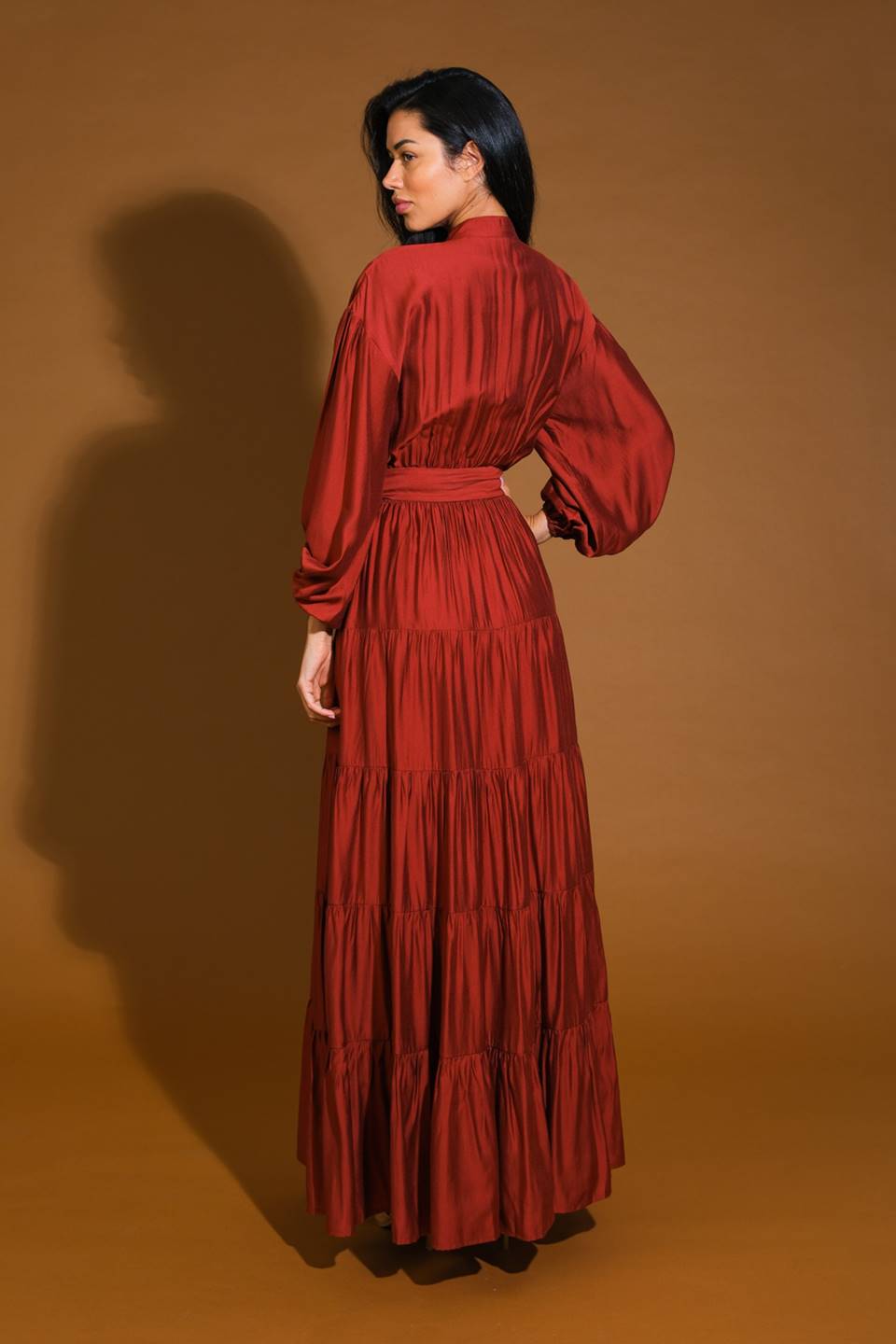 VESTIDO MAXI DE TECIDO PERFEITO PARA POTENCIAL