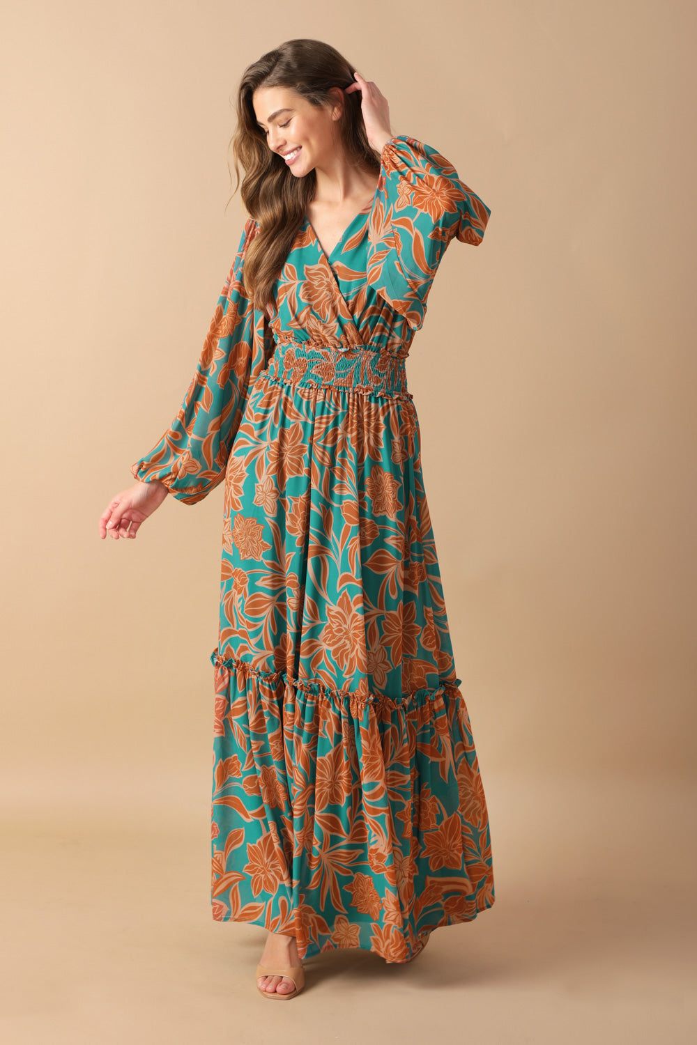 FLEETING FAUNA WOVEN MAXI DRESS - MaraFormigone