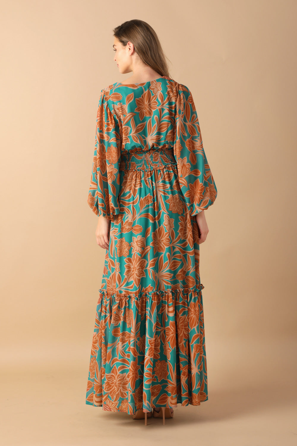 FLEETING FAUNA WOVEN MAXI DRESS - MaraFormigone