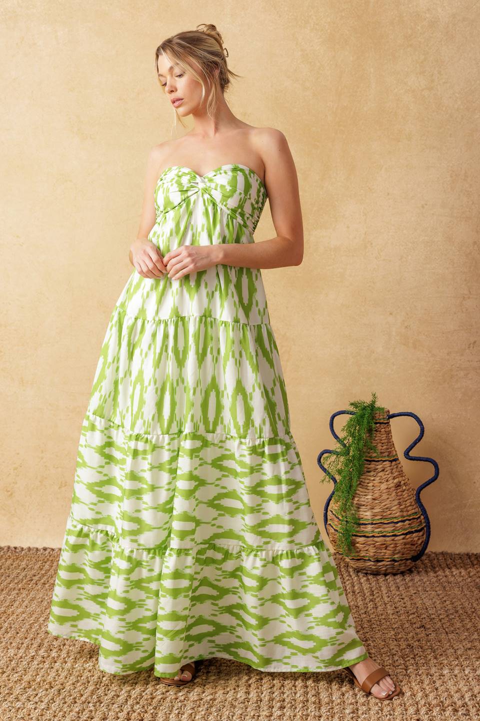 PETALS OF TIME WOVEN MAXI DRESS - MaraFormigone