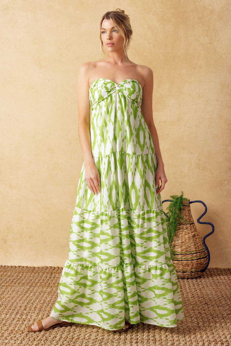 PETALS OF TIME WOVEN MAXI DRESS - MaraFormigone