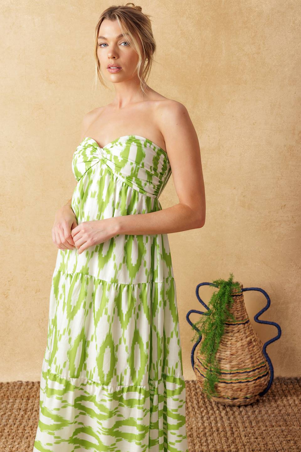 PETALS OF TIME WOVEN MAXI DRESS - MaraFormigone