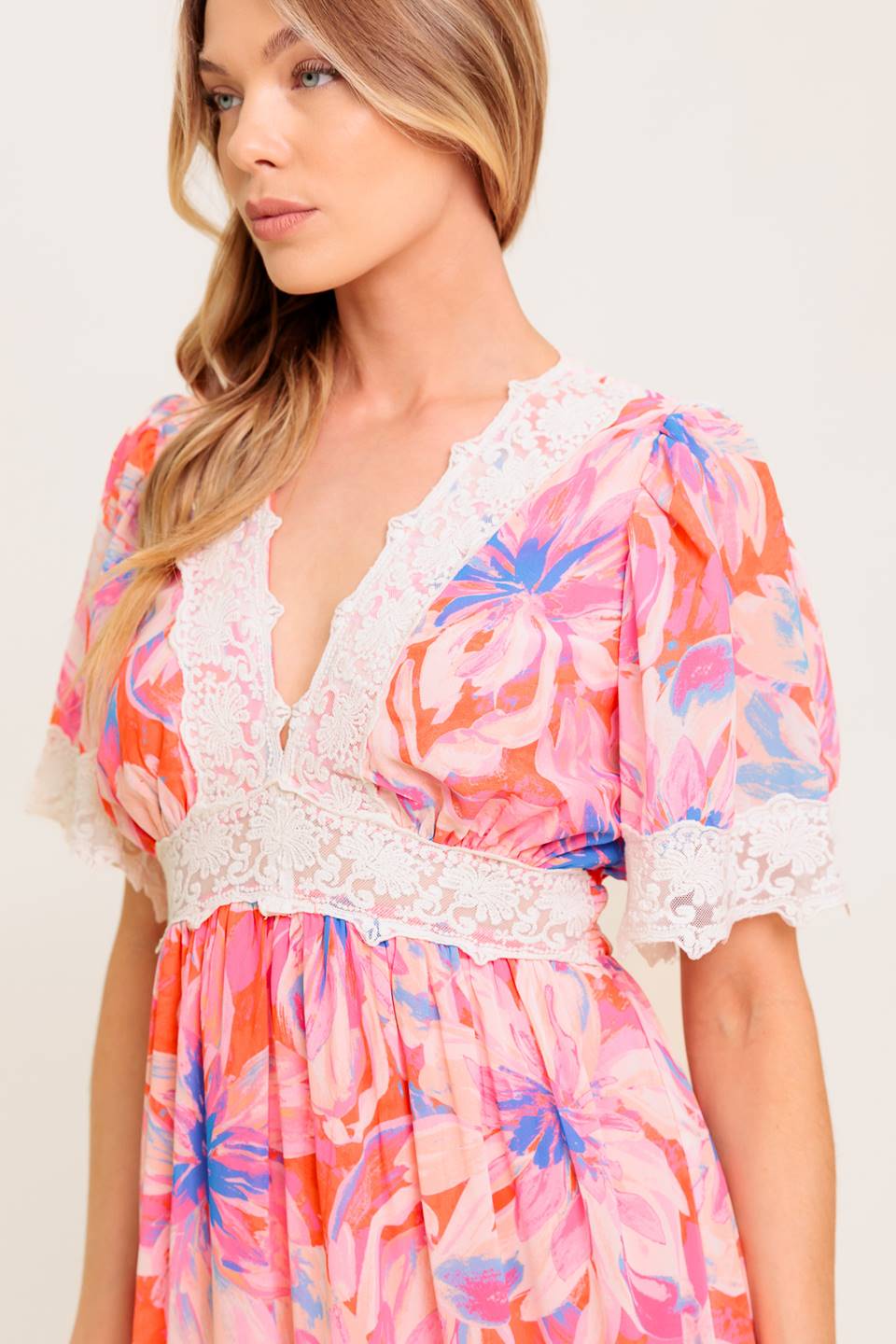 VESTIDO MAXI MINIMAL BLOOM EM TECIDO