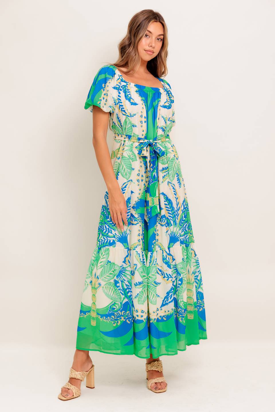 PALM SPRING NIGHTS WOVEN MAXI DRESS - MaraFormigone