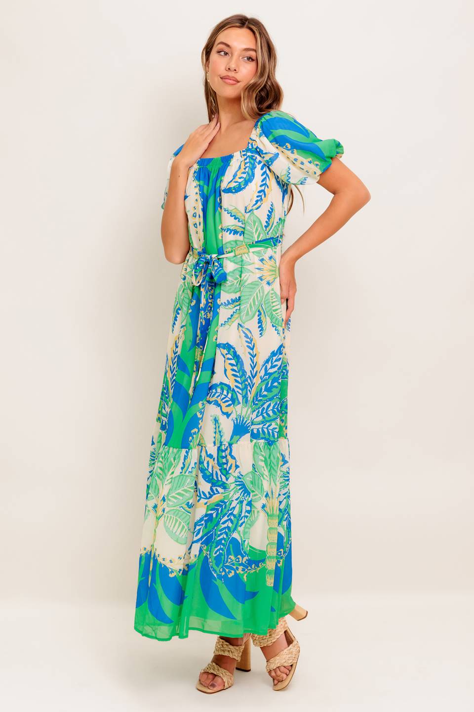 PALM SPRING NIGHTS WOVEN MAXI DRESS - MaraFormigone