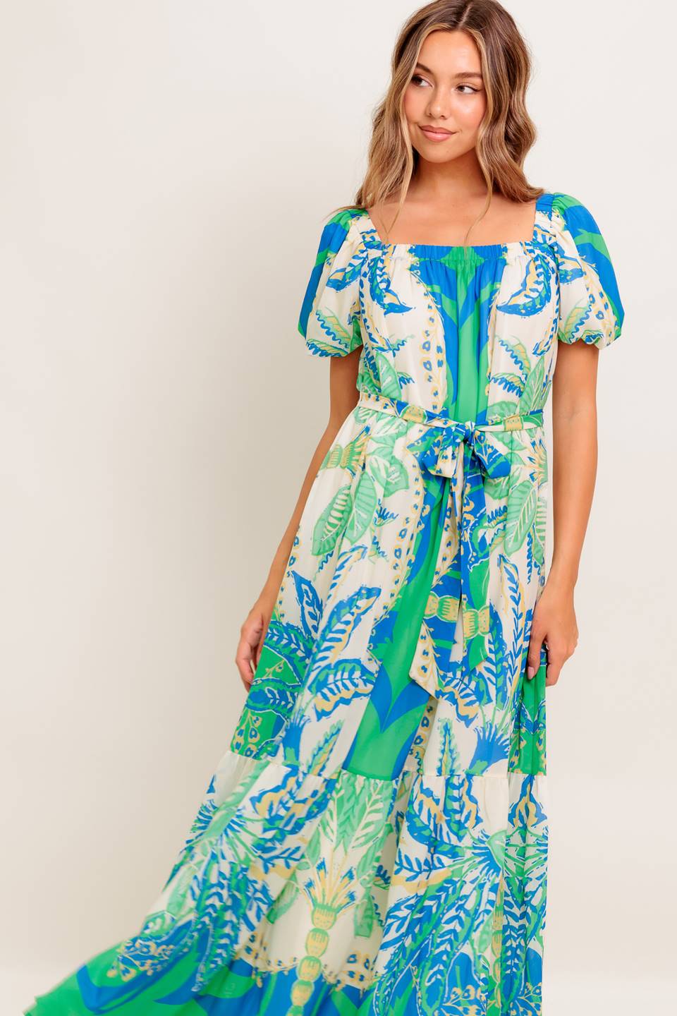 PALM SPRING NIGHTS WOVEN MAXI DRESS - MaraFormigone