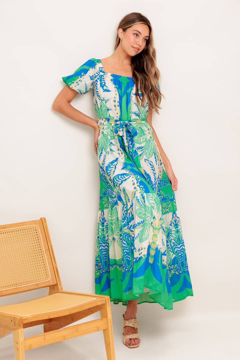 PALM SPRING NIGHTS WOVEN MAXI DRESS - MaraFormigone