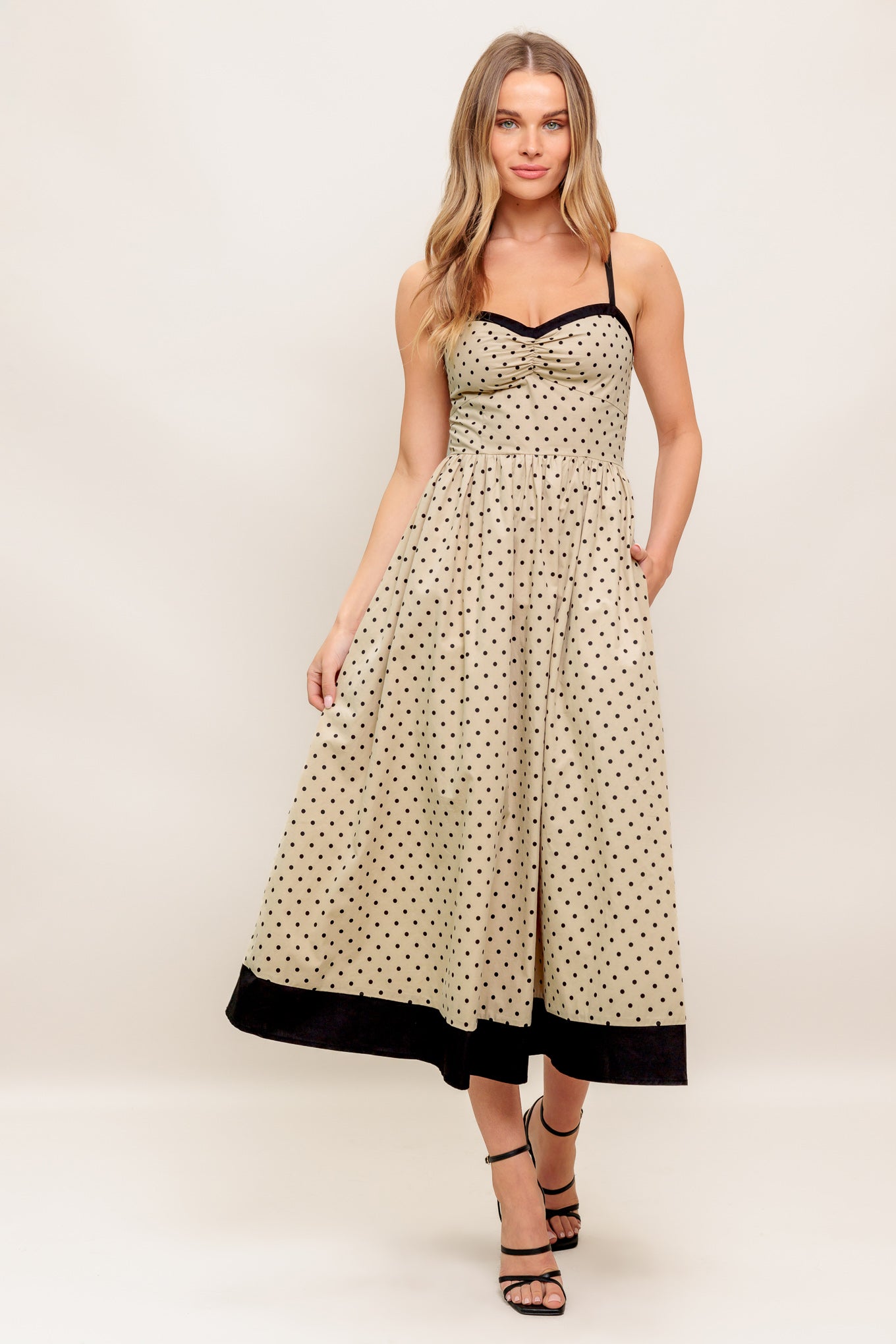 POLKA PASSION WOVEN MAXI DRESS - MaraFormigone