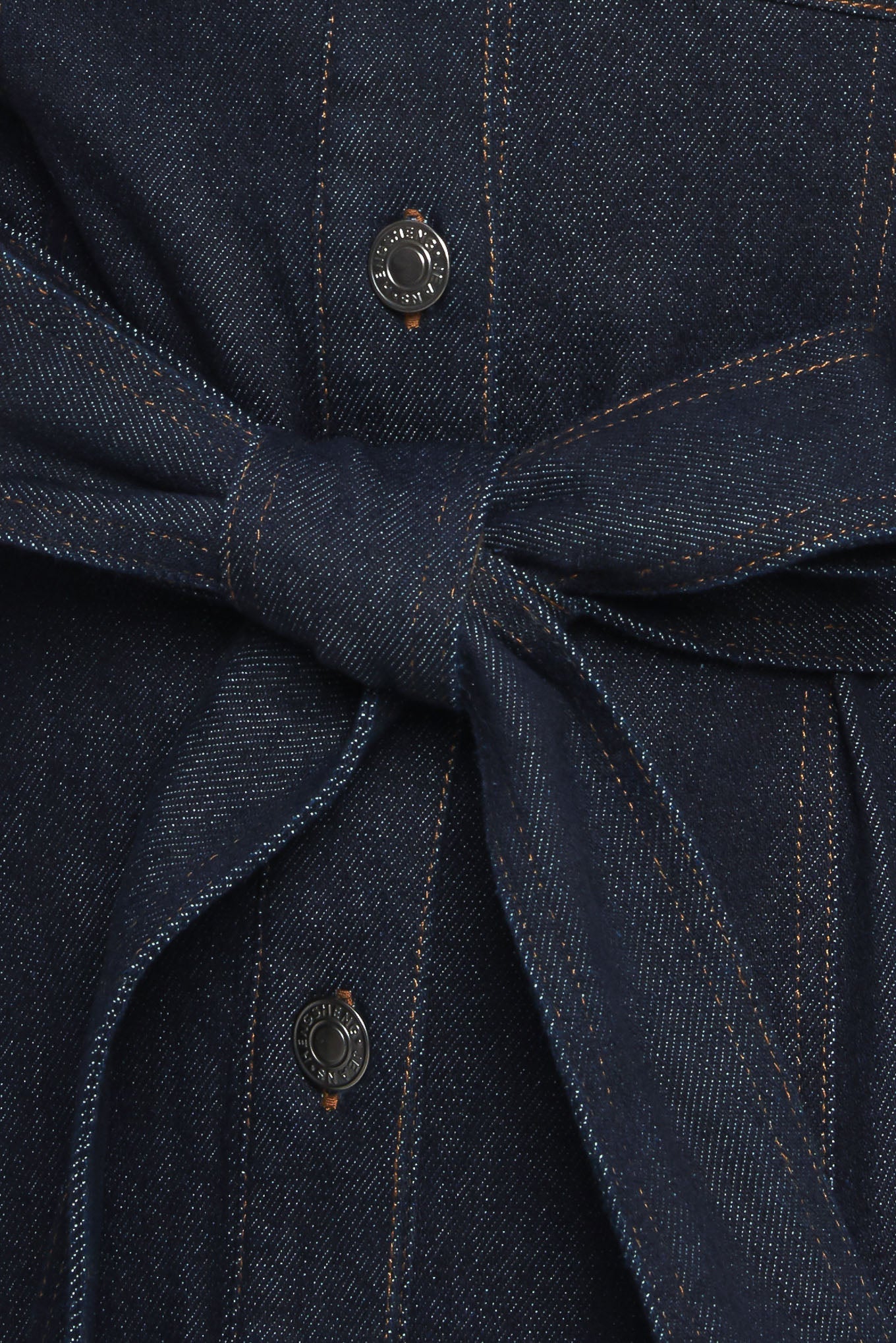 HOLIDAY DARK INDIGO DENIM MINI DRESS - MaraFormigone