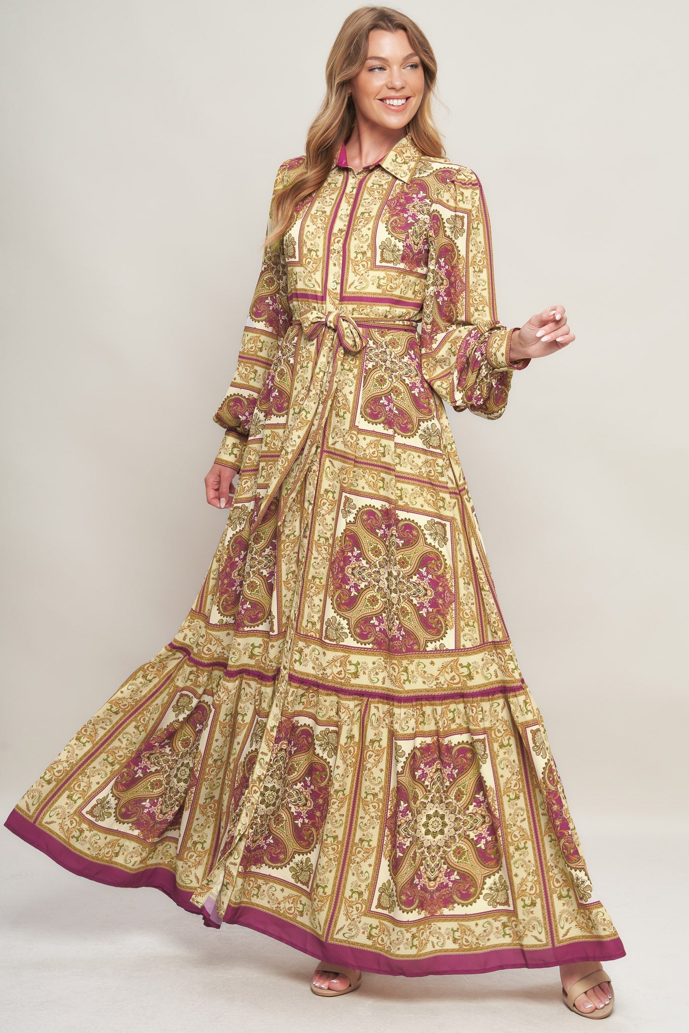 ROYAL BOHO ENERGY WOVEN MAXI DRESS - MaraFormigone