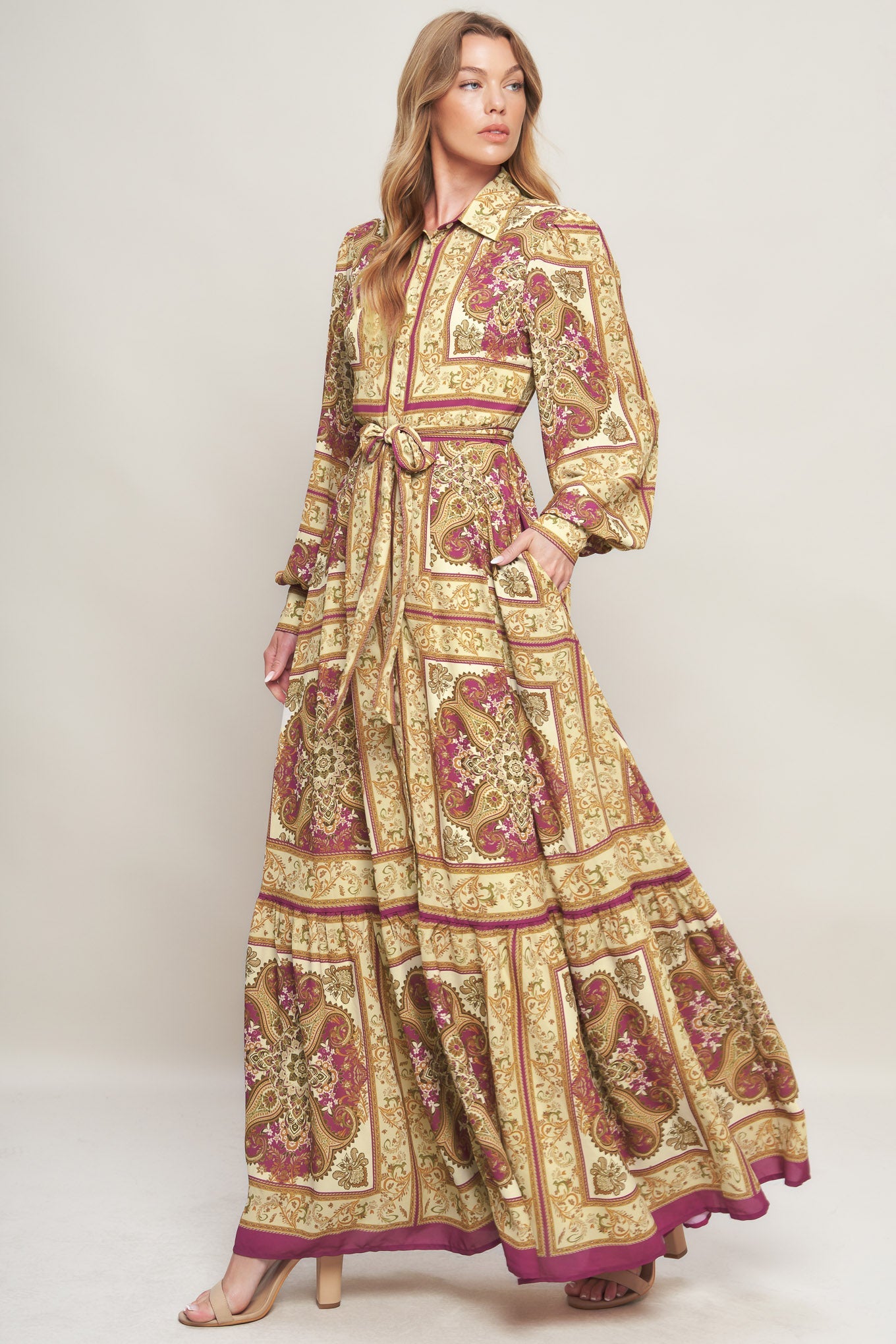 ROYAL BOHO ENERGY WOVEN MAXI DRESS - MaraFormigone