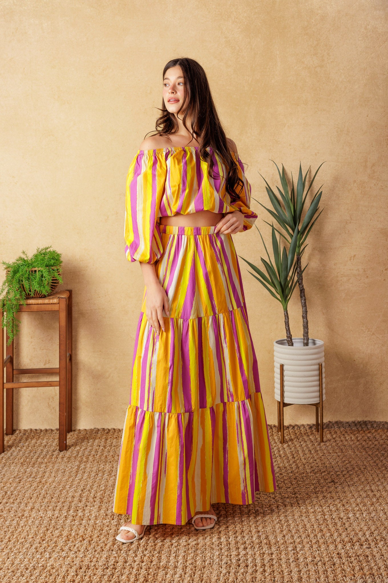 LIGHT UP MY LIFE POPLIN MAXI SKIRT - MaraFormigone