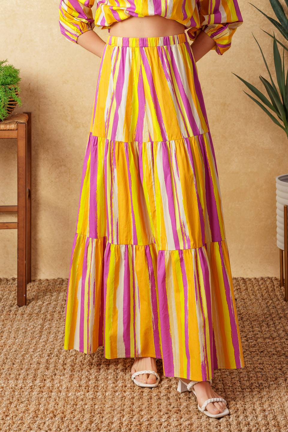 LIGHT UP MY LIFE POPLIN MAXI SKIRT - MaraFormigone
