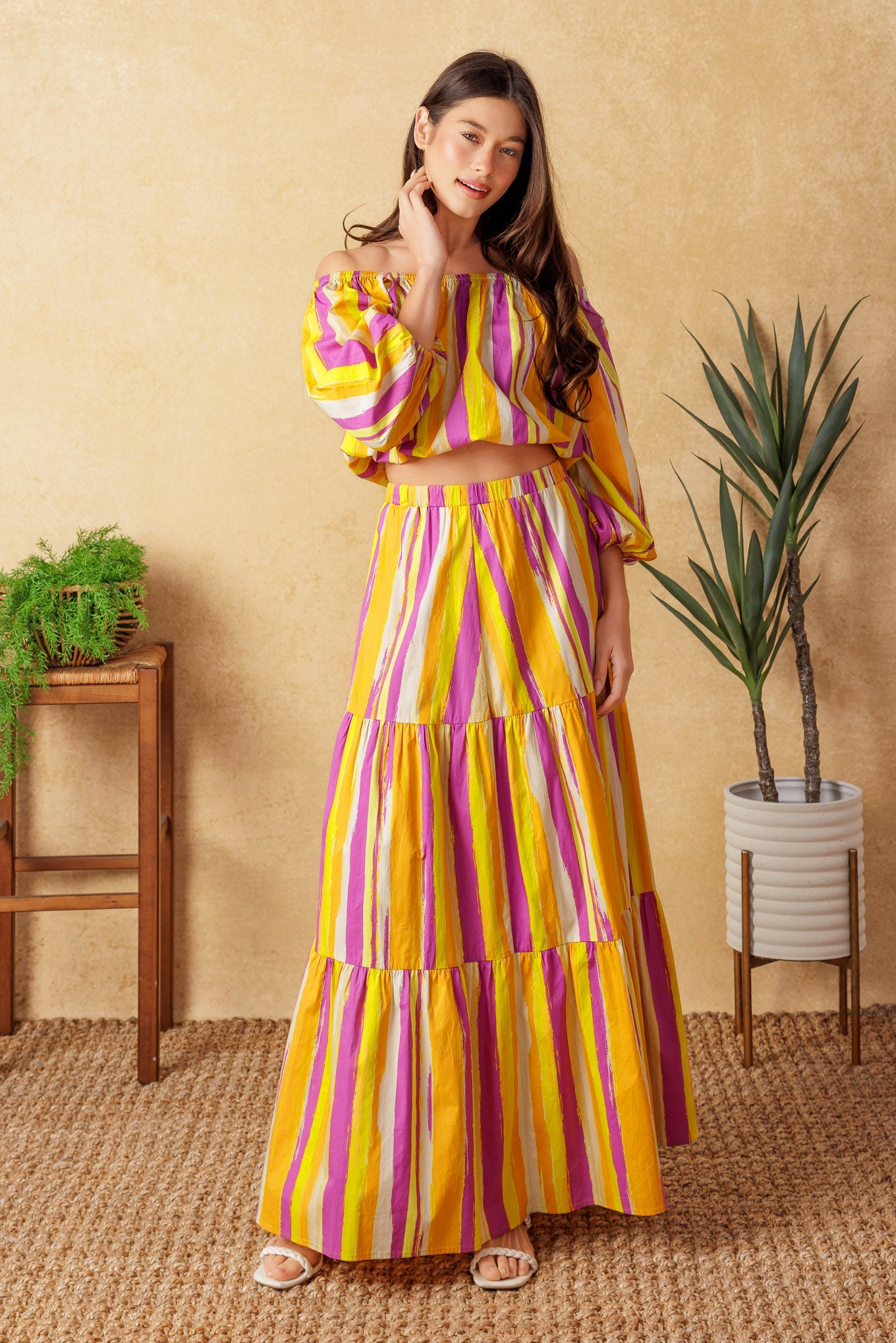 LIGHT UP MY LIFE POPLIN MAXI SKIRT - MaraFormigone