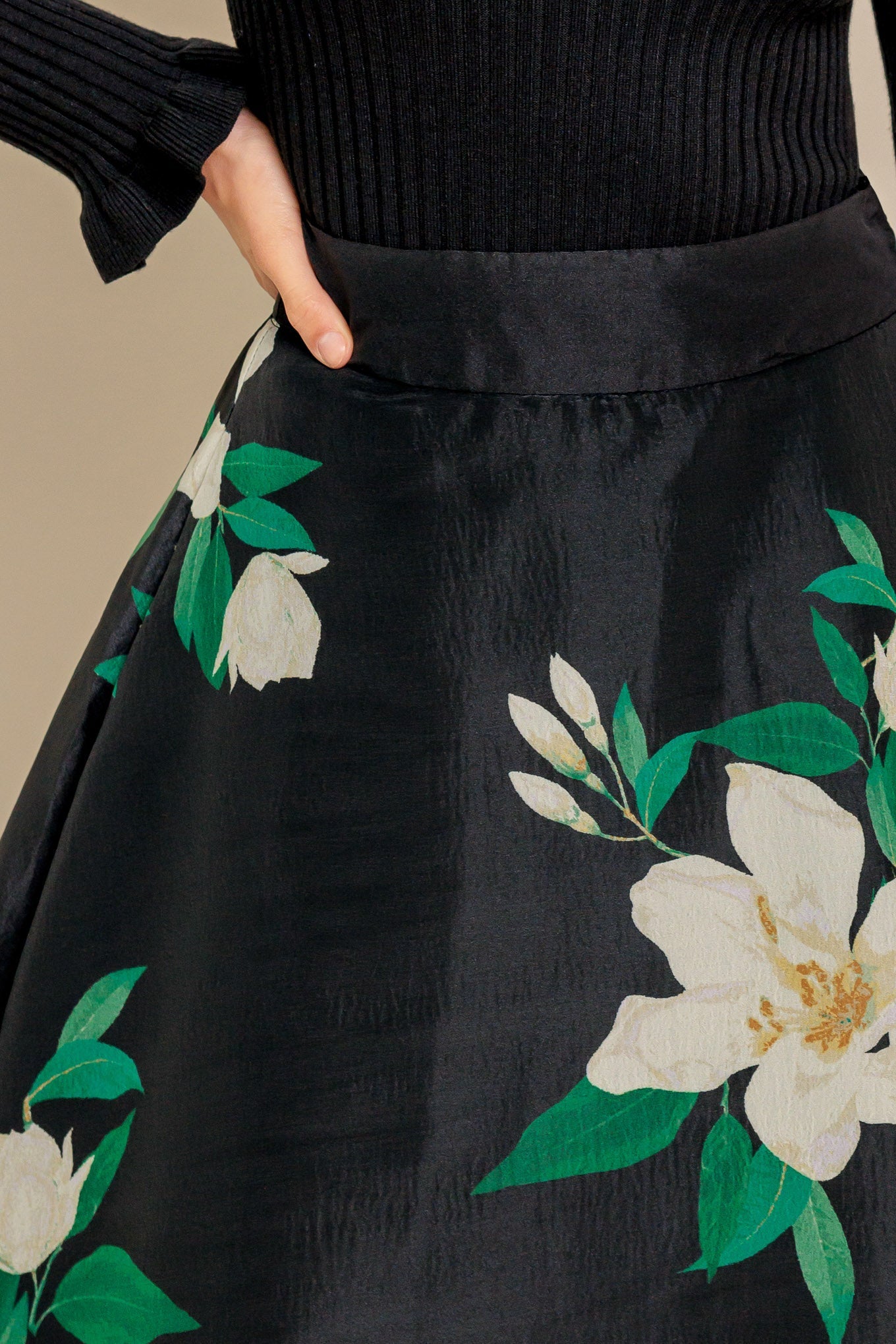 ELEGANT WILDFLOWER WOVEN MAXI SKIRT - MaraFormigone