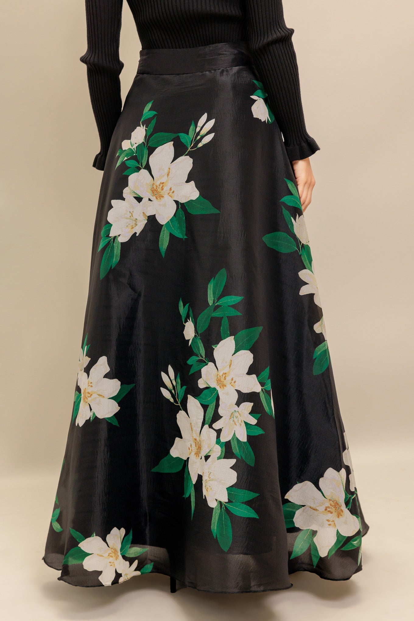 ELEGANT WILDFLOWER WOVEN MAXI SKIRT - MaraFormigone