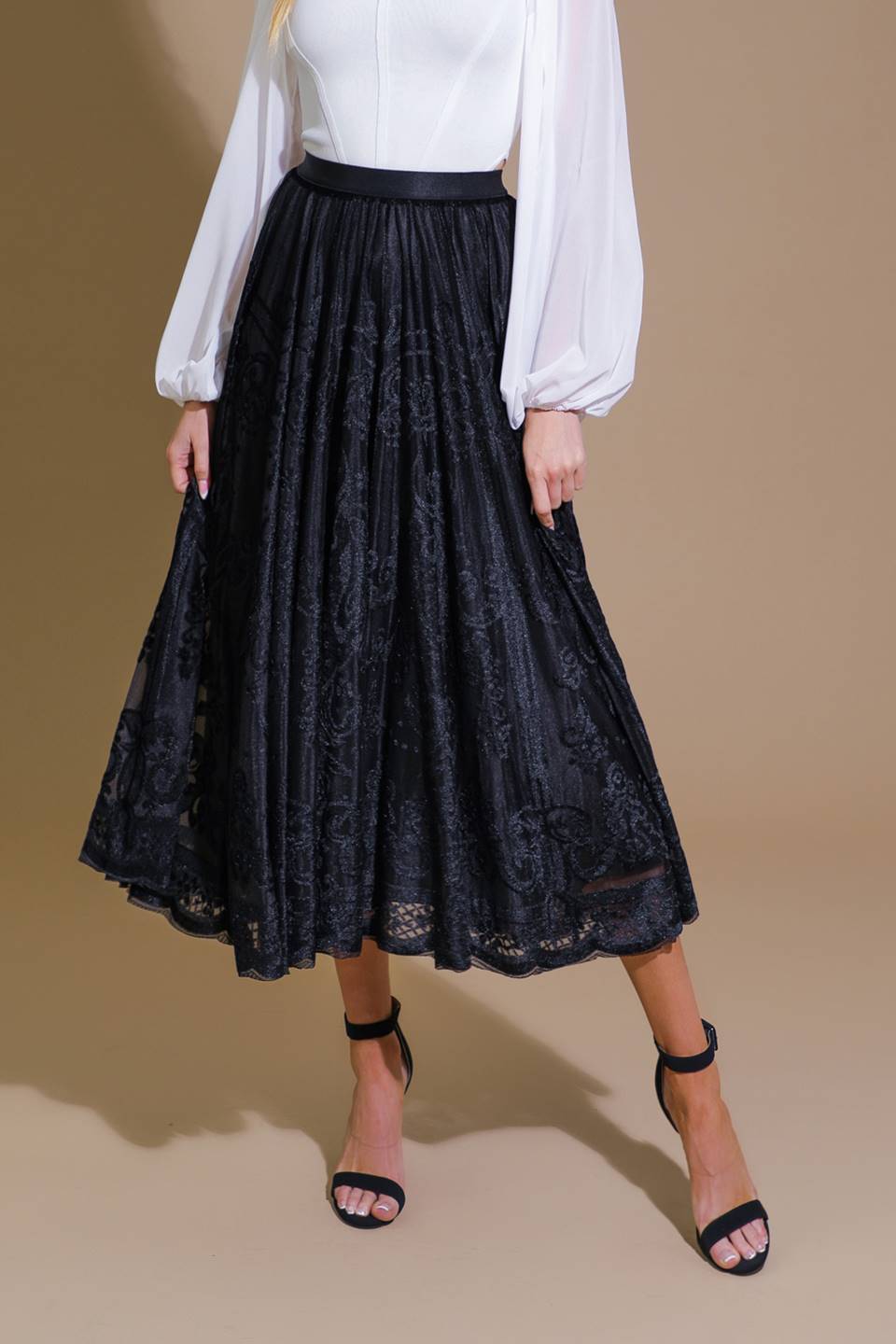 EASE MY MIND VELVET MIDI SKIRT - MaraFormigone