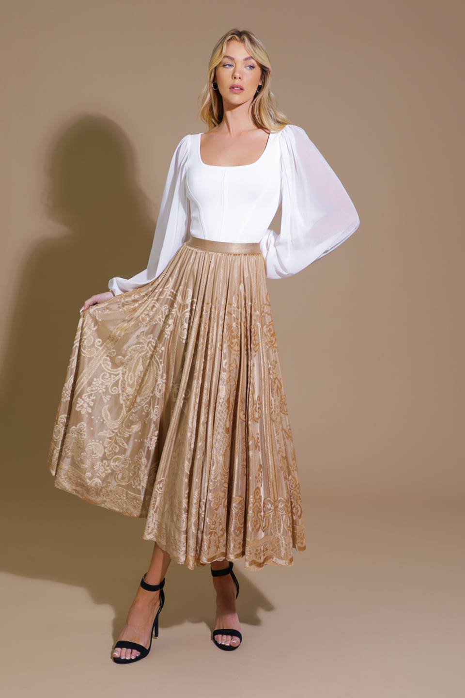 EASE MY MIND VELVET MIDI SKIRT - MaraFormigone