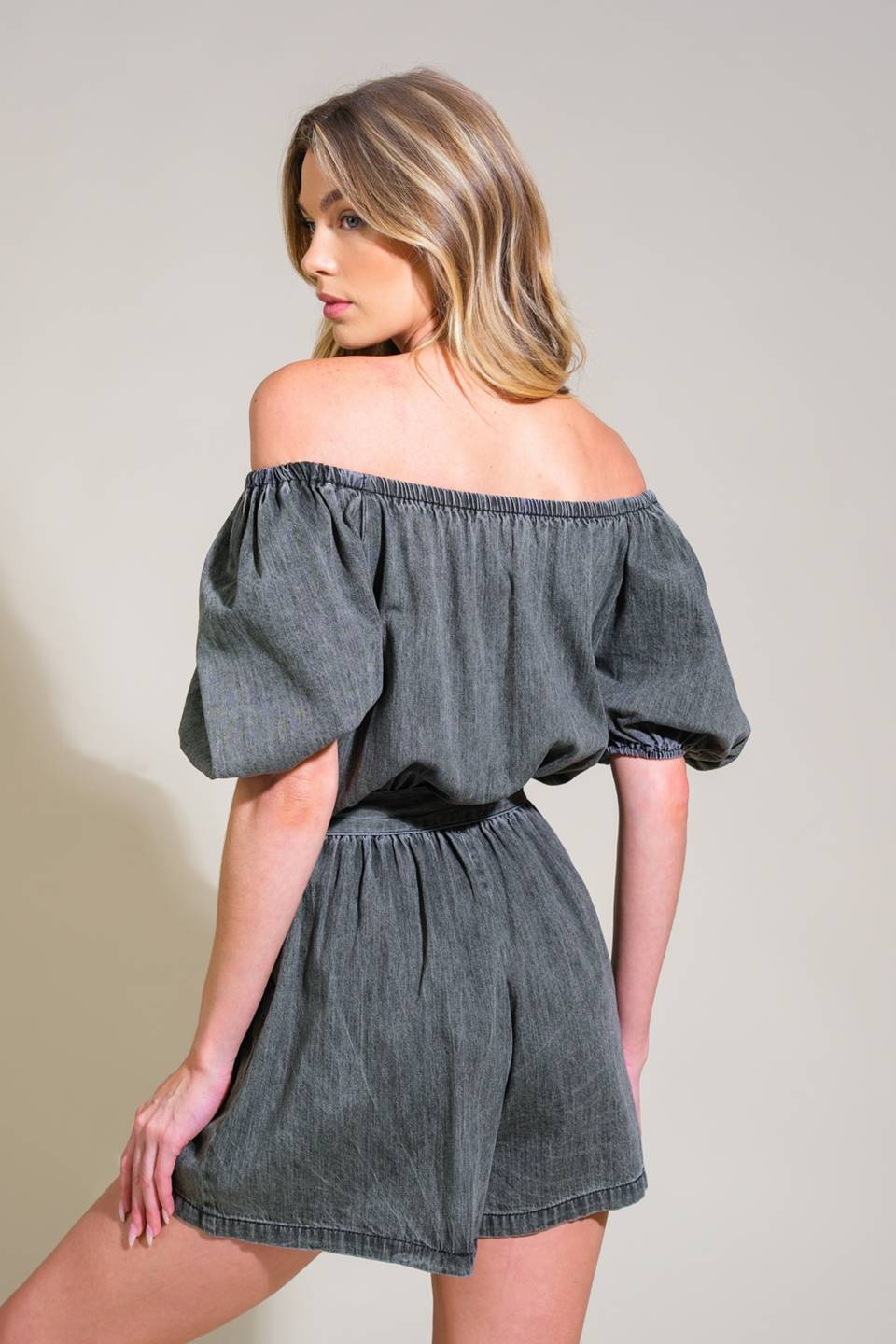 TINY TEMPTATIONS DENIM ROMPER - MaraFormigone