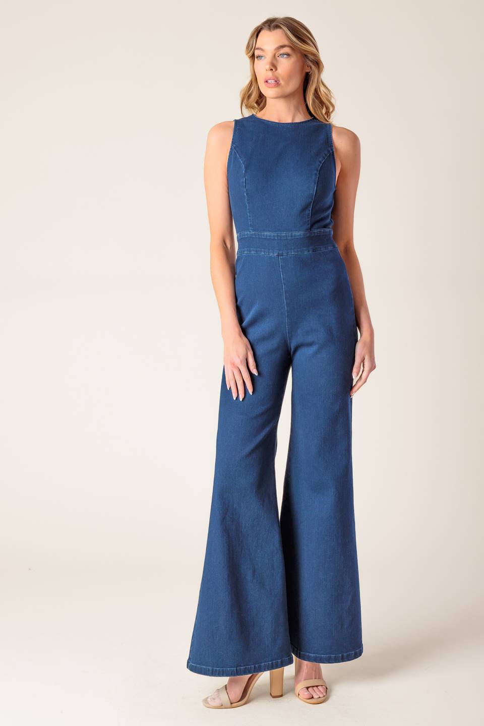BOOK NOOK MEDIUM INDIGO DENIM JUMPSUIT - MaraFormigone