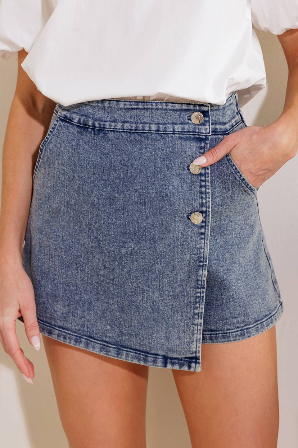 DISTANT SUN DENIM SKORT - MaraFormigone