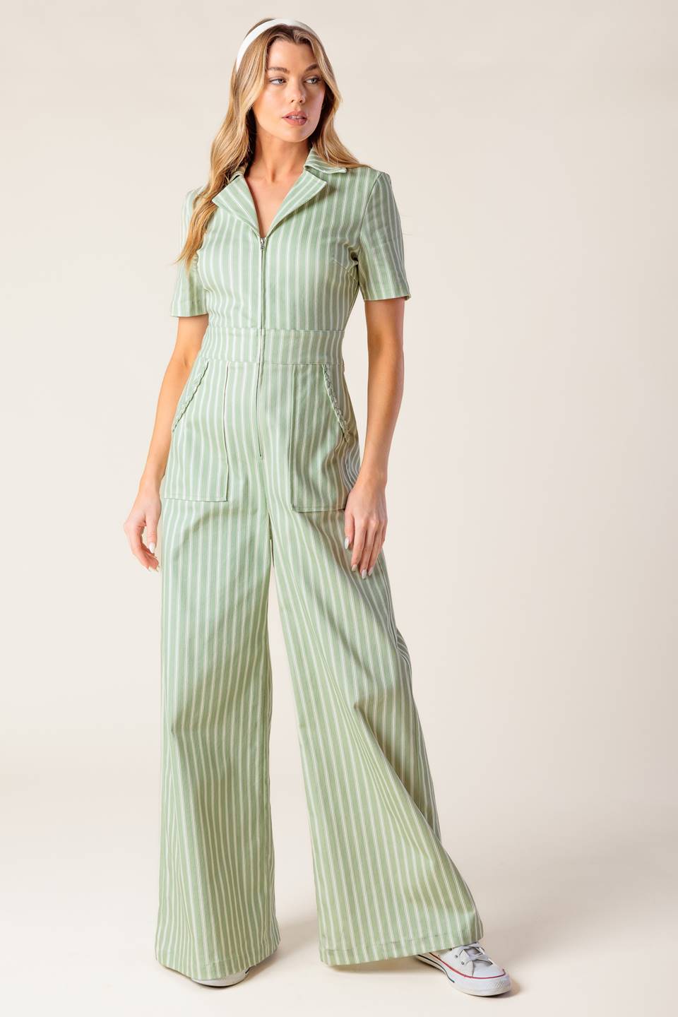COUNT ME IN OLIVE WOVEN JUMPSUIT - MaraFormigone