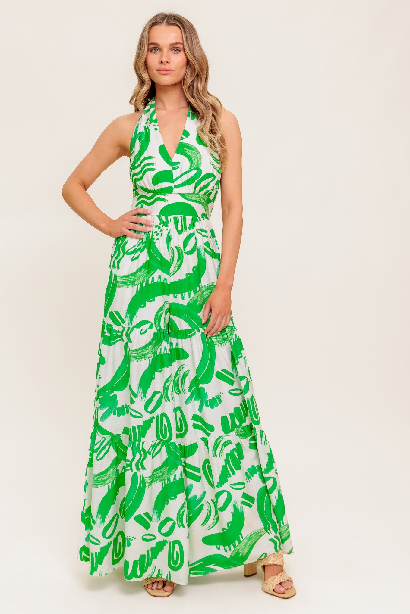 GARDEN WHISPER GREEN WOVEN JUMPSUIT - MaraFormigone