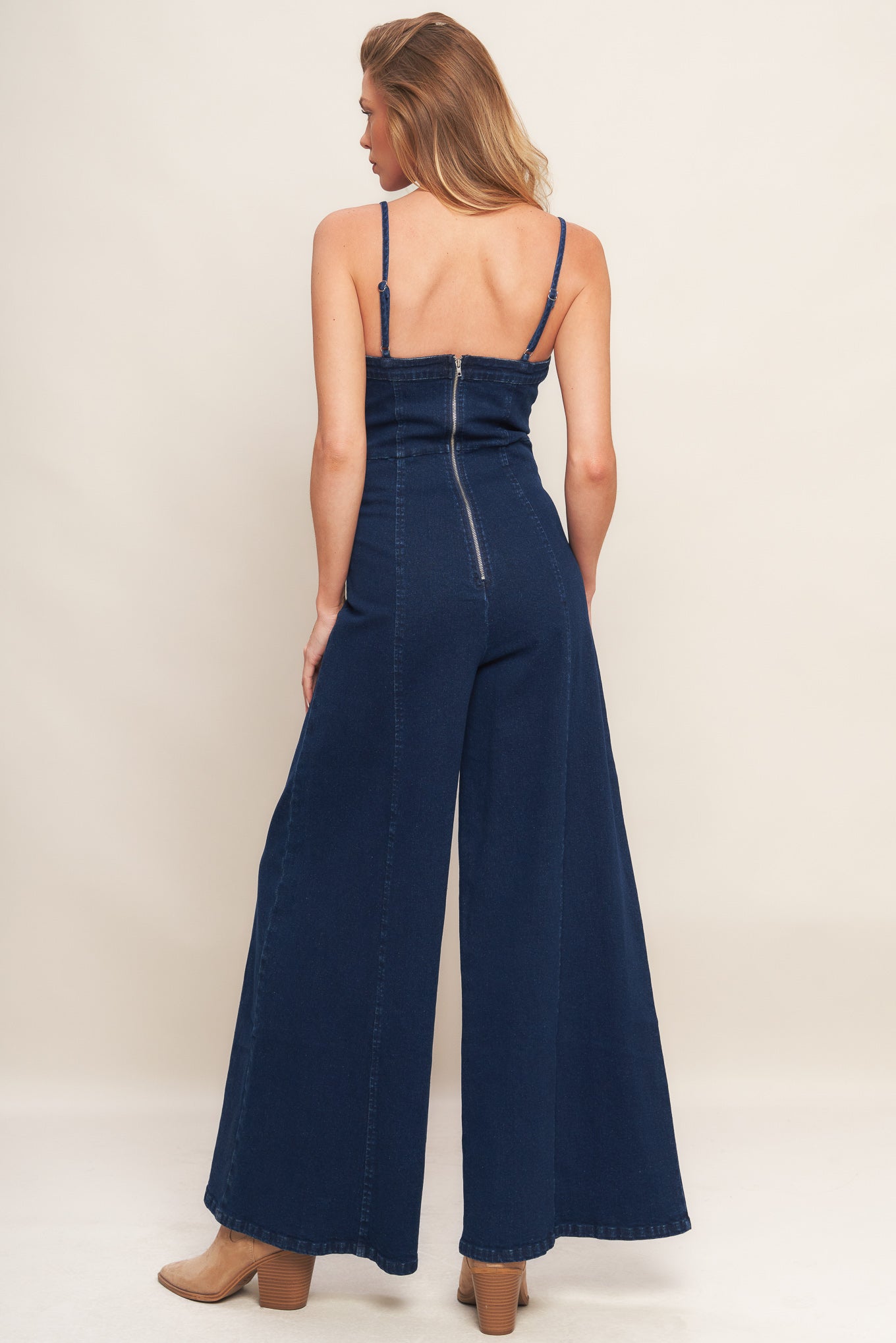 TRENDSETTING MEDIUM INDIGO DENIM JUMPSUIT - MaraFormigone