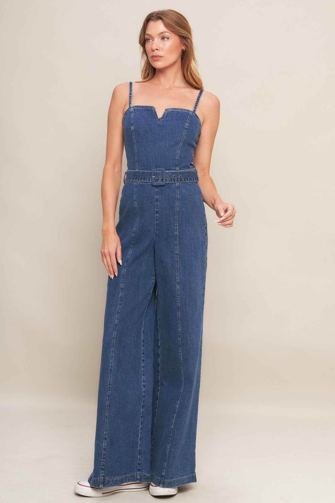 EXPERT SWEETNESS MEDIUM INDIGO DENIM JUMPSUIT - MaraFormigone