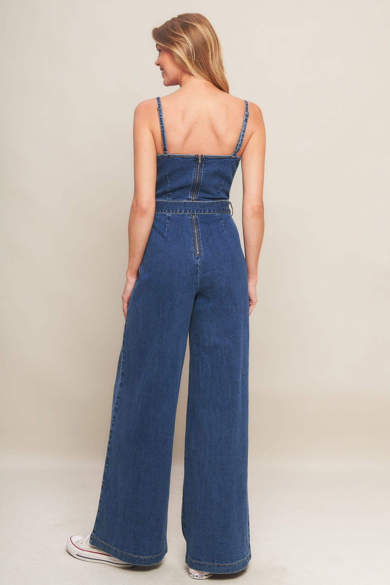EXPERT SWEETNESS MEDIUM INDIGO DENIM JUMPSUIT - MaraFormigone