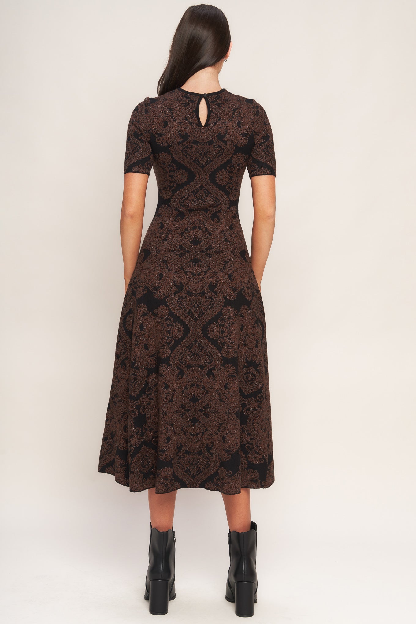 VESTIDO MIDI SUÉTER JACQUARD GOTHIC MUSE