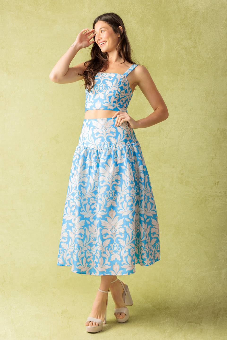 Conjunto de top y falda tejidos Little Moments