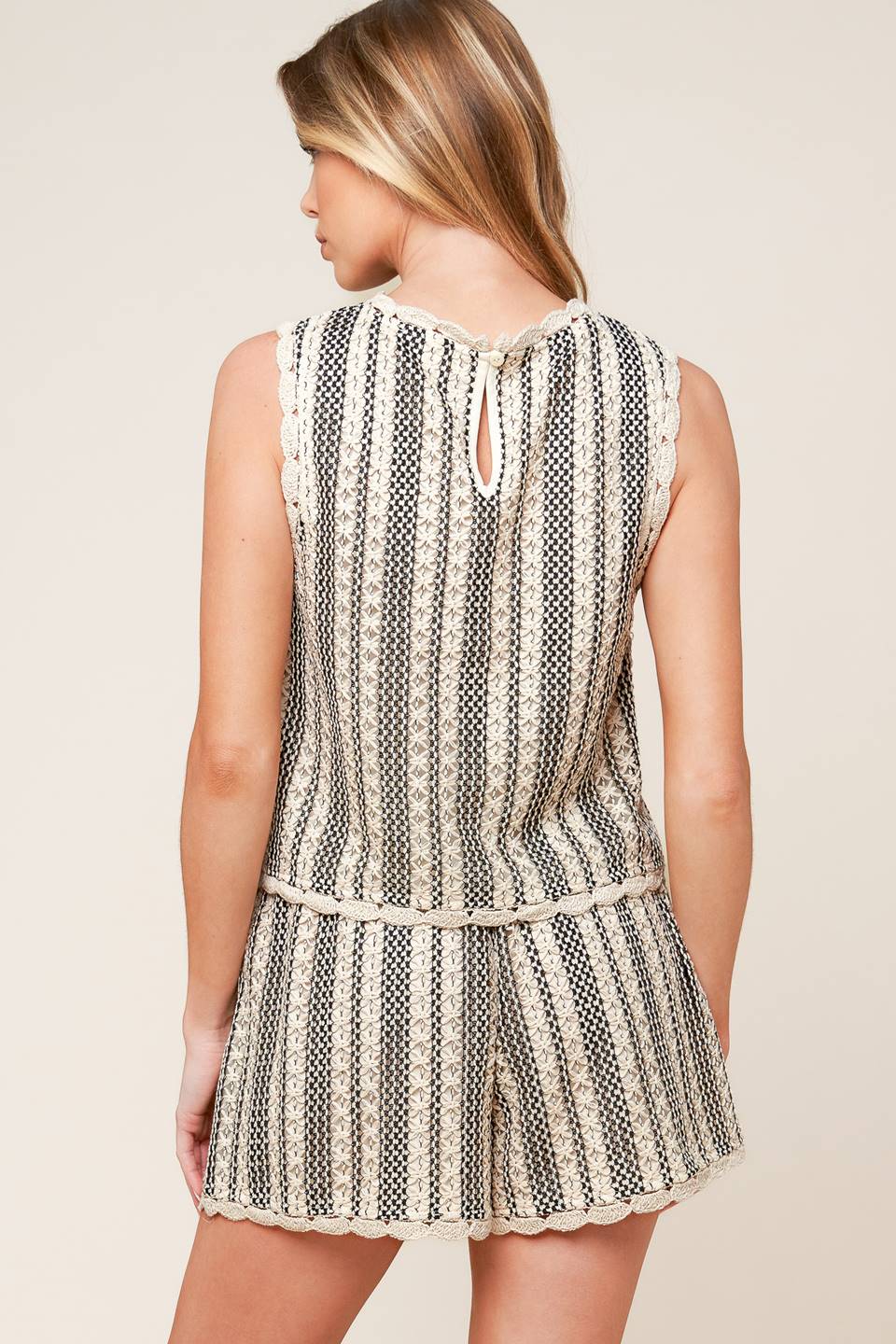 ALL IN DUE TIME CROCHET LACE TOP AND SHORTS SET - MaraFormigone