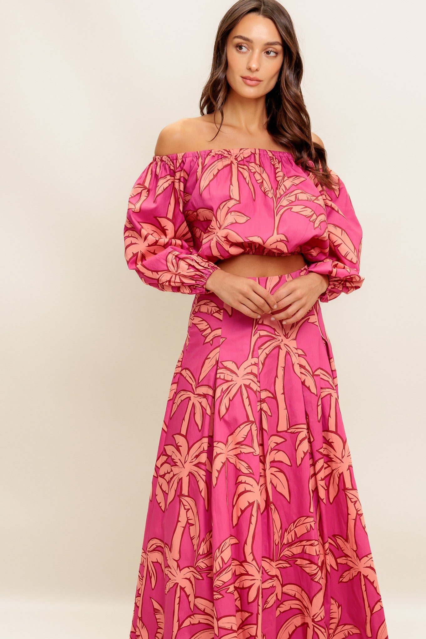 PARADISE MATCH WOVEN TOP AND SKIRT SET - MaraFormigone