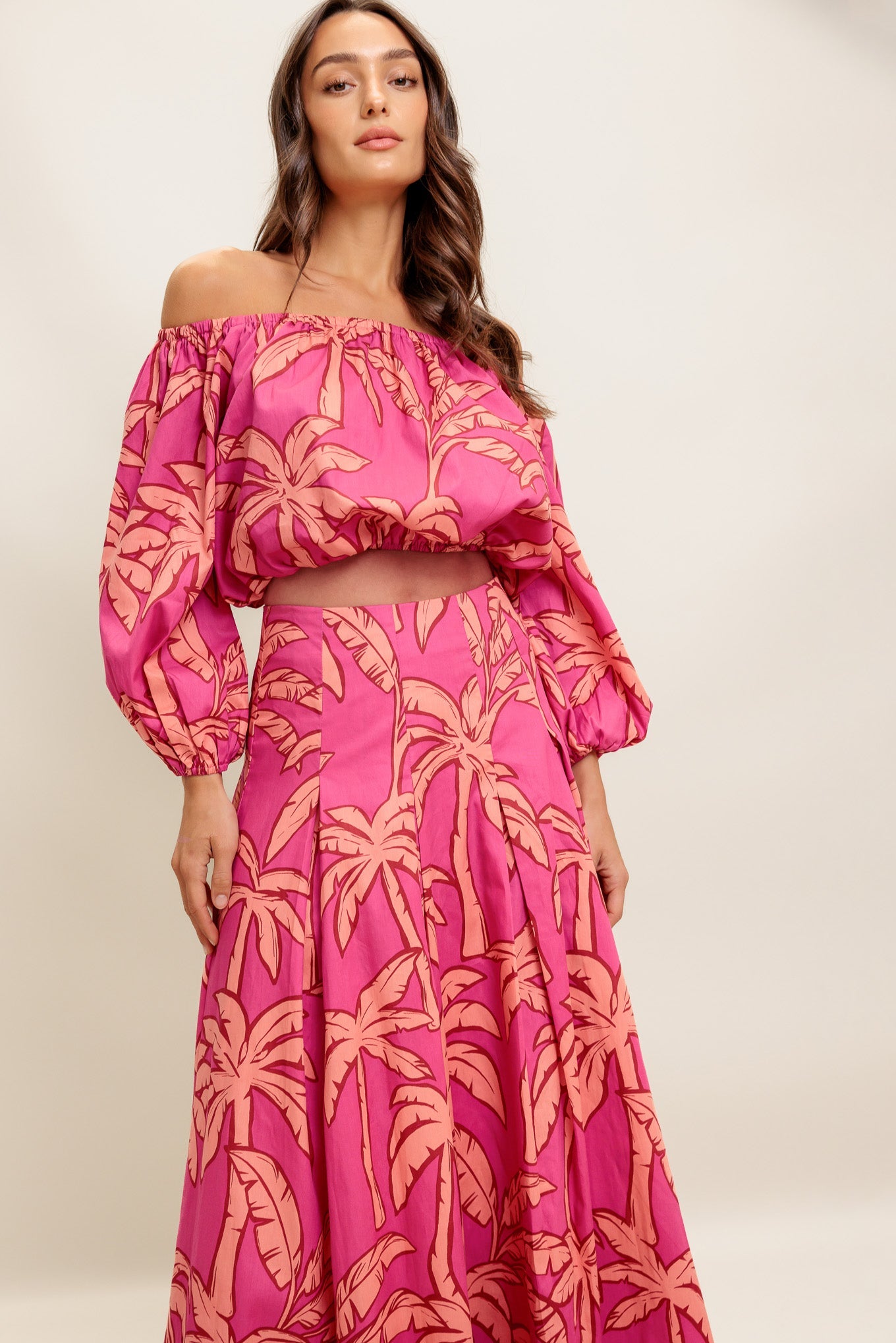 PARADISE MATCH WOVEN TOP AND SKIRT SET - MaraFormigone