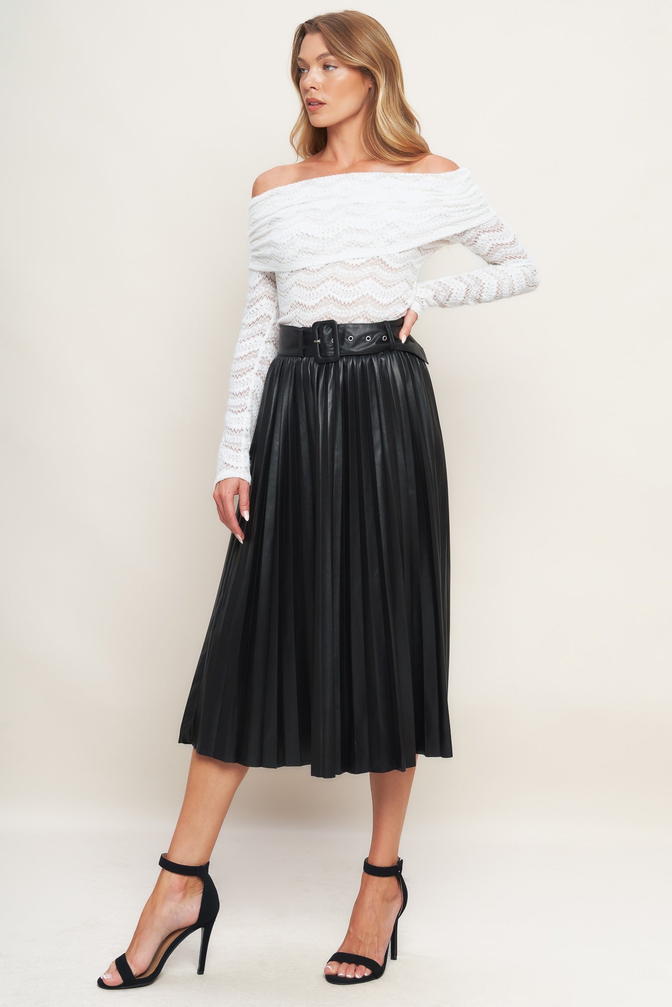 YOU FILL MY LIFE WITH LEATHER MIDI SKIRT - MaraFormigone