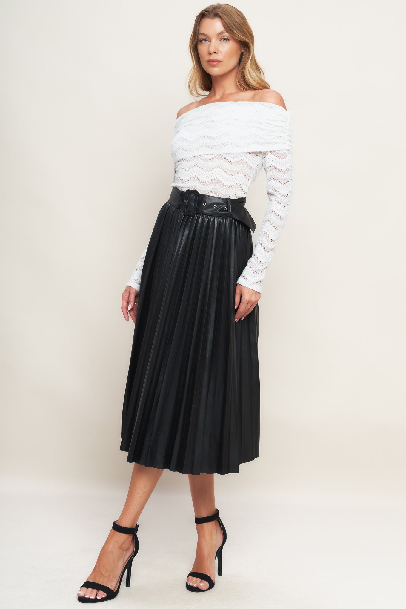 YOU FILL MY LIFE WITH LEATHER MIDI SKIRT - MaraFormigone