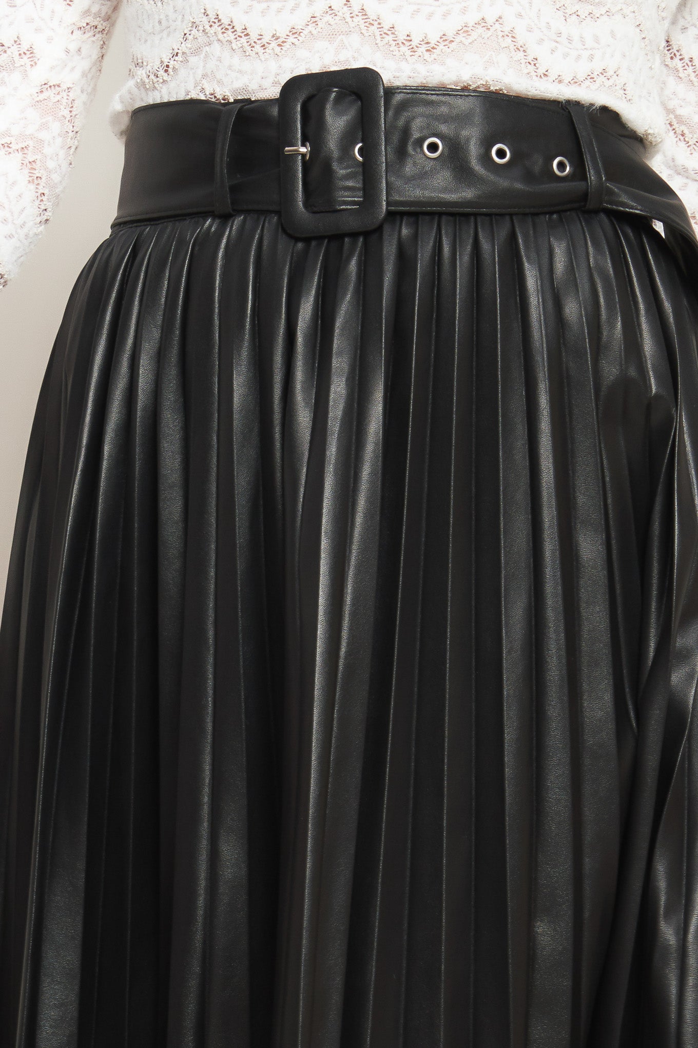 YOU FILL MY LIFE WITH LEATHER MIDI SKIRT - MaraFormigone